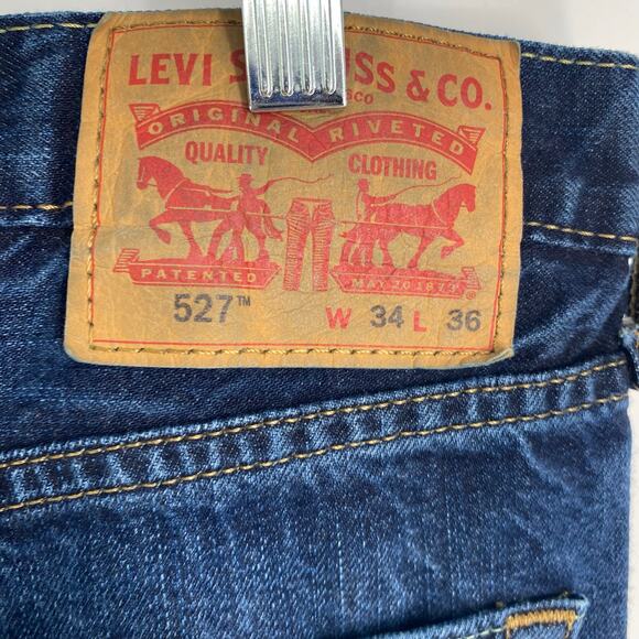 Levi’s 527 Jeans Men’s 34 x 36 Straight Classic Denim Traditional - Picture 3 of 5